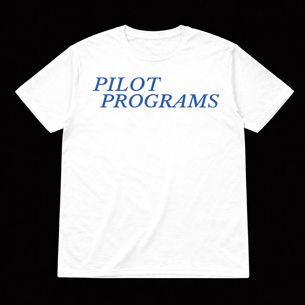 Pilot Programs Tee - White front